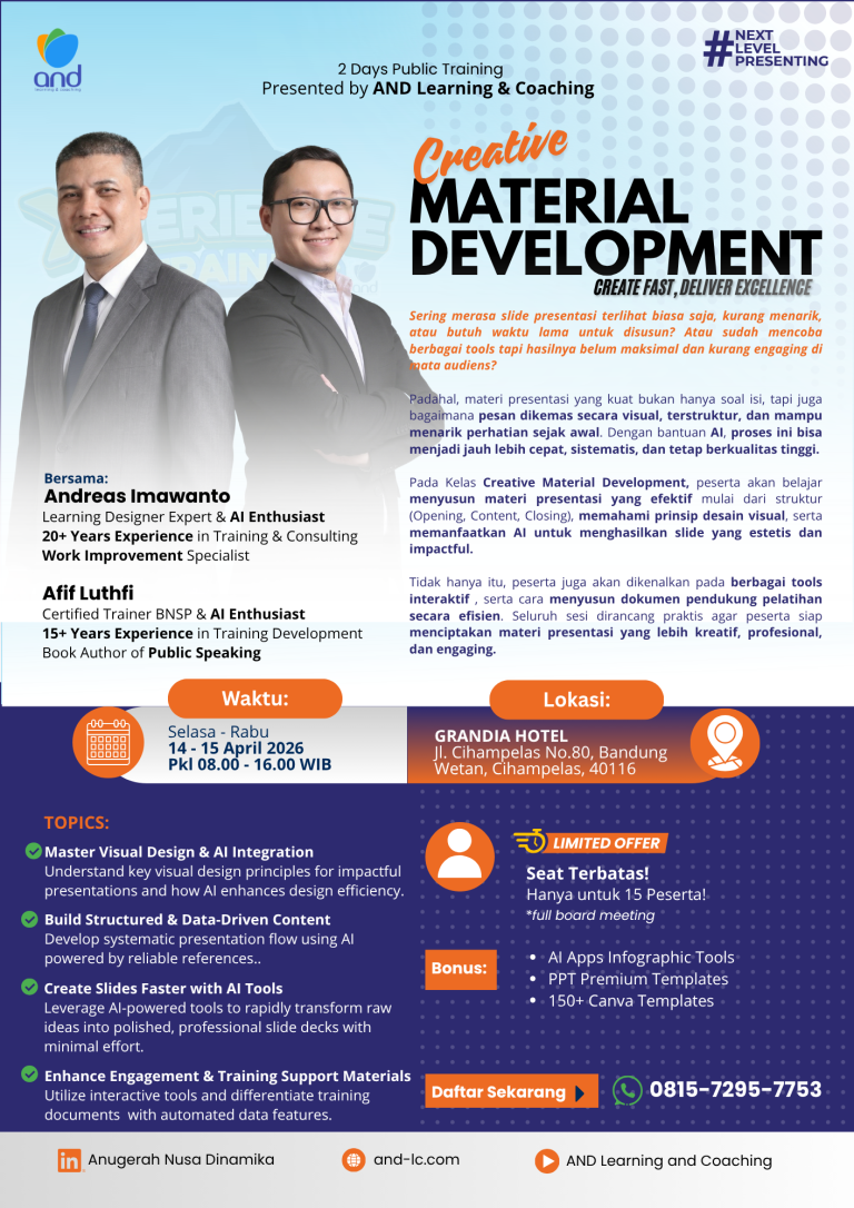 Public Class Training Creative Material Development